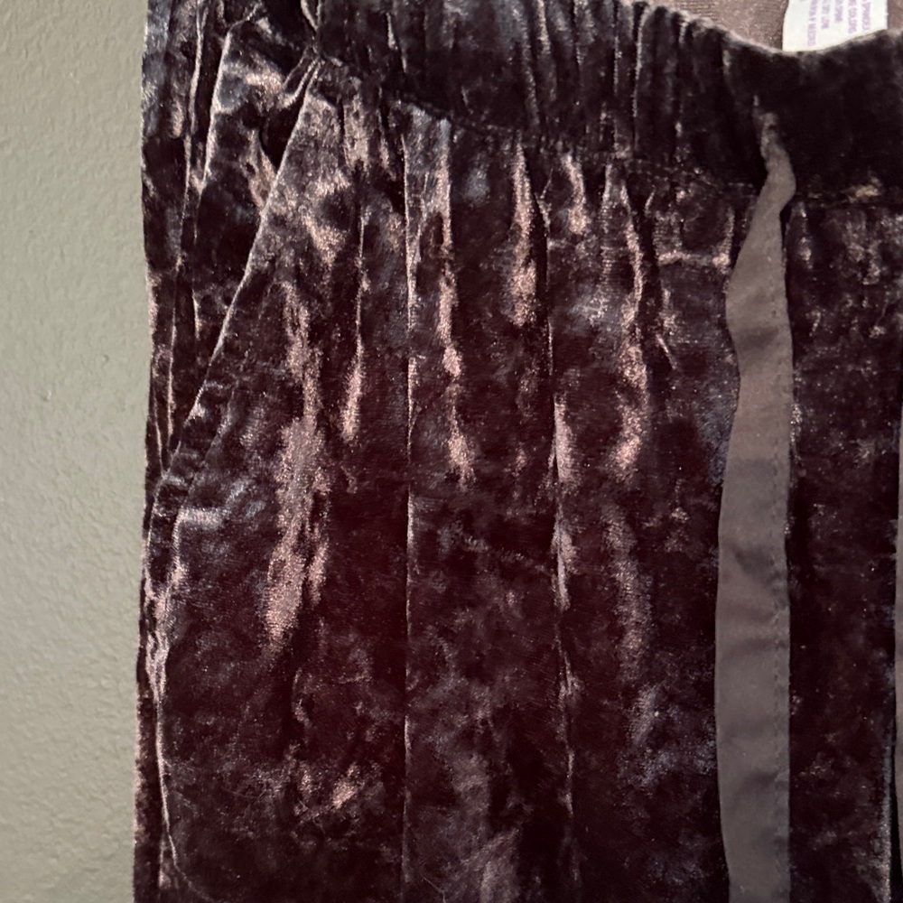 Stars Above Black Velvet Two-Piece top button up Pajama Set - Picture 7 of 9